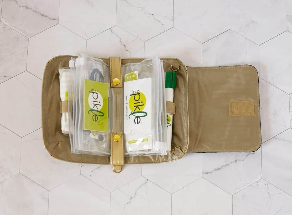 in a pickle organizer bag