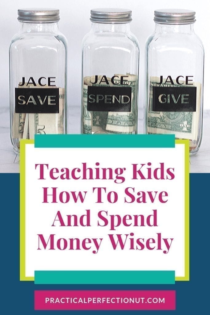 Teaching kids about Money Saving Money Money Jars
