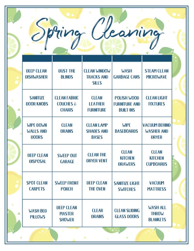 The Complete 30 Day Easy Spring Cleaning Checklist Freebie - Practical 