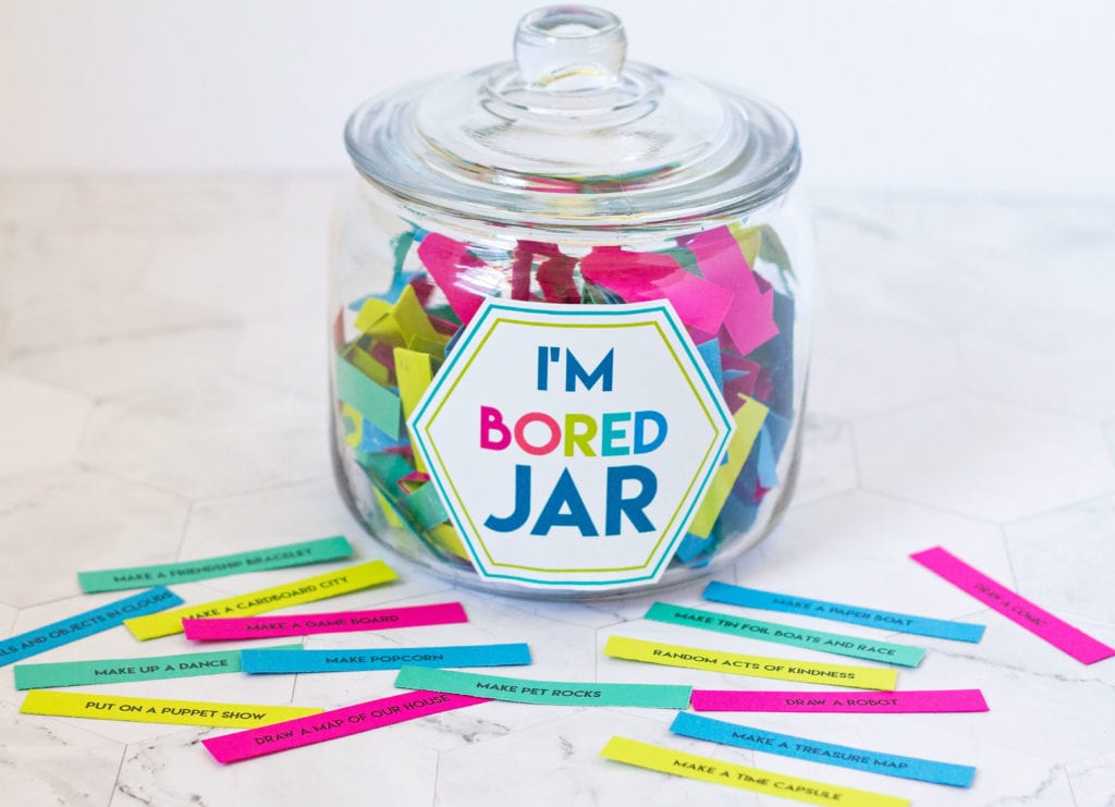 boredom buster kids summer activity jar