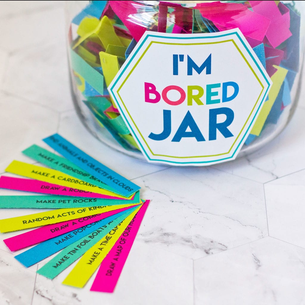 boredom buster kids summer activity jar