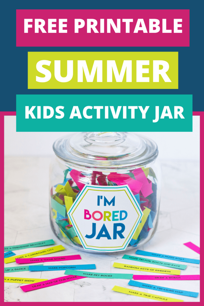 Kids summer activity jar