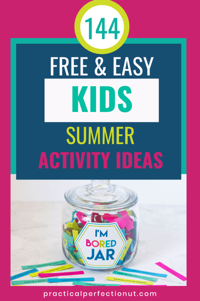 kids summer idea jar