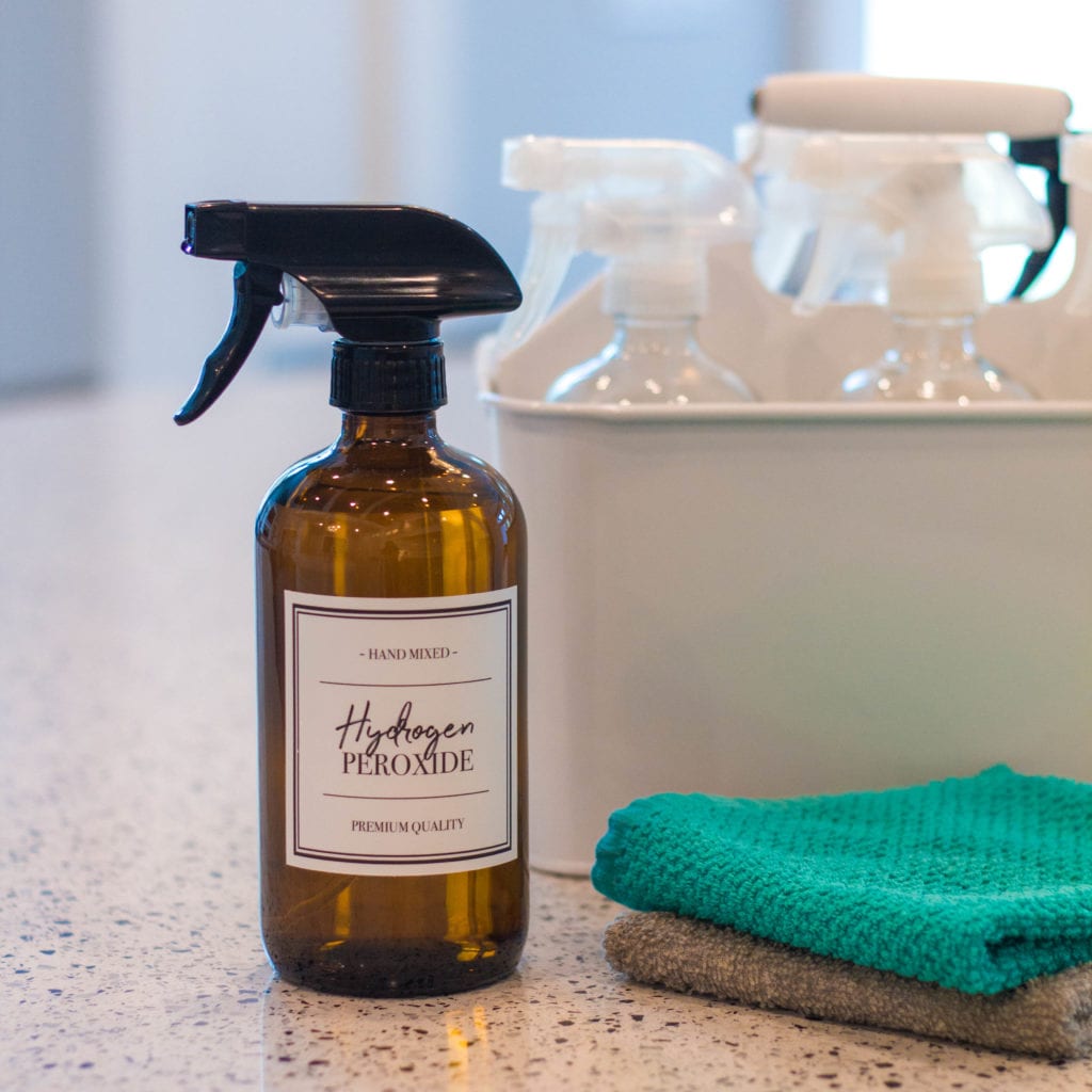 editable cleaning labels for glass spray bottles