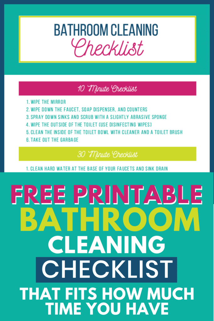 Bathroom Cleaning Kit with Printable Checklist - My Pinterventures