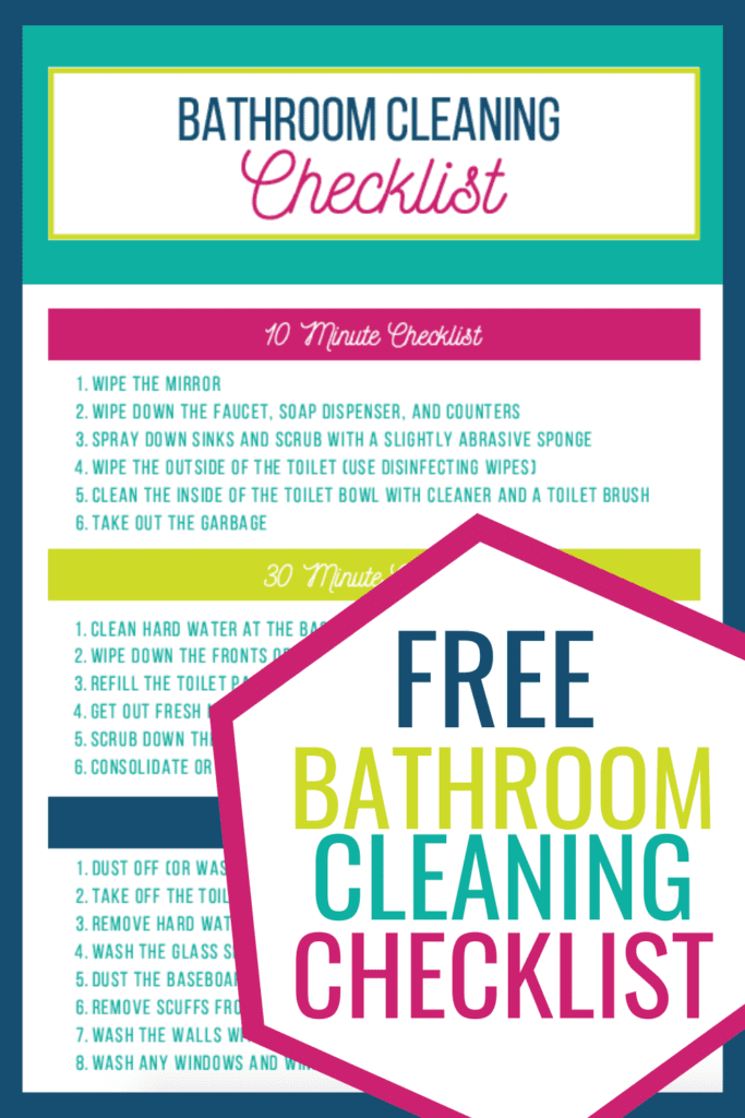 Bathroom Cleaning Kit with Printable Checklist - My Pinterventures