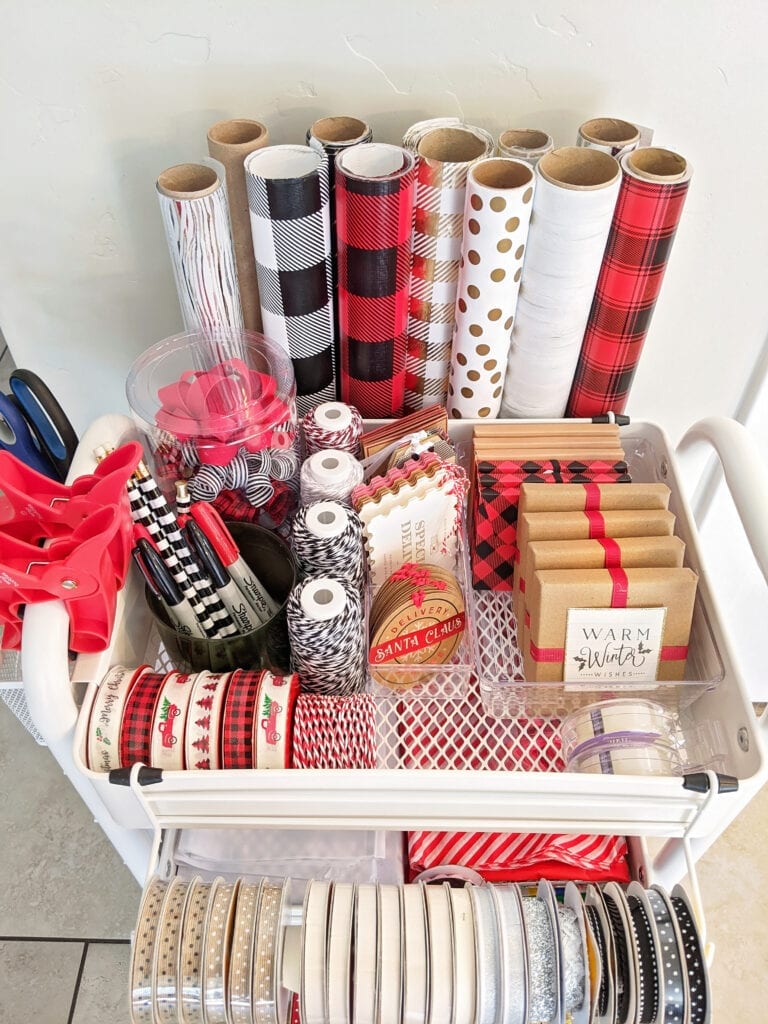 How to Create an Organized Gift Wrap Station on a Budget - Practical  Perfection