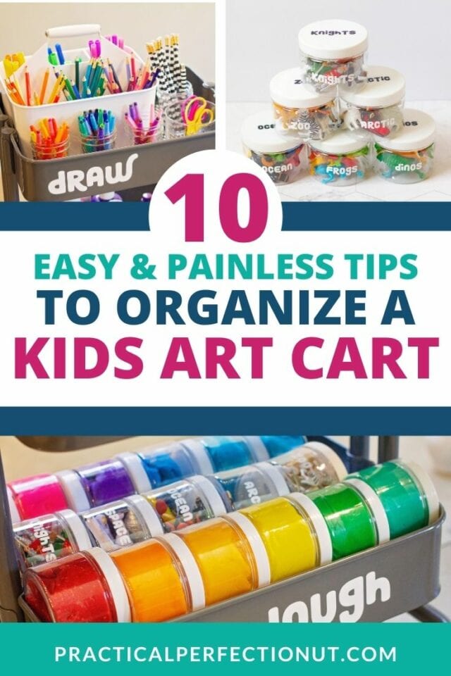 How to Organize a Kids Art Cart - Practical Perfection