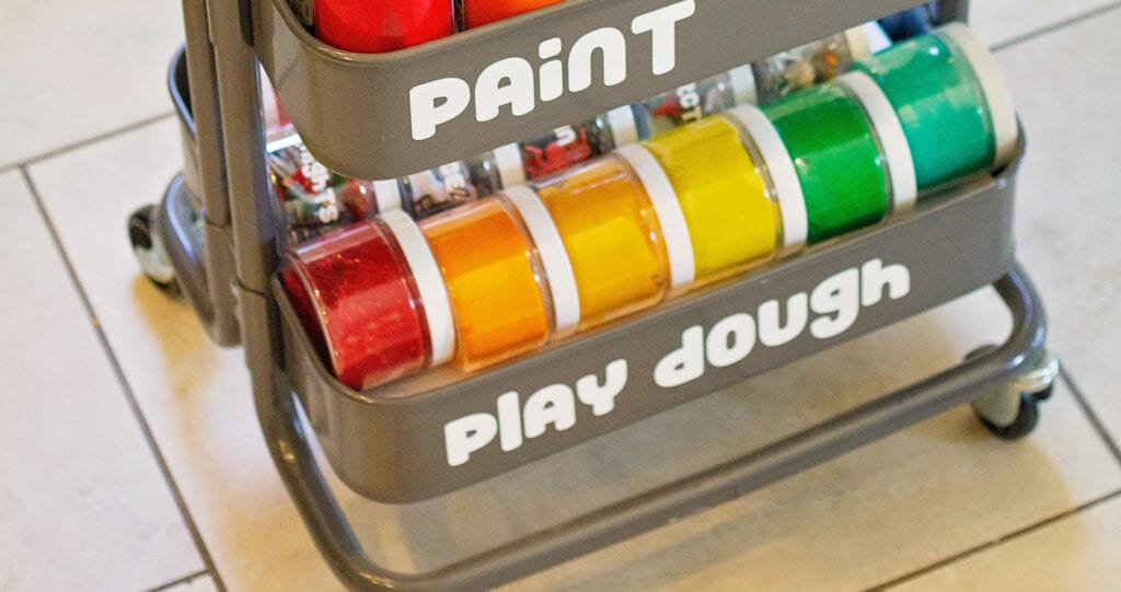 art cart toy organizer idea