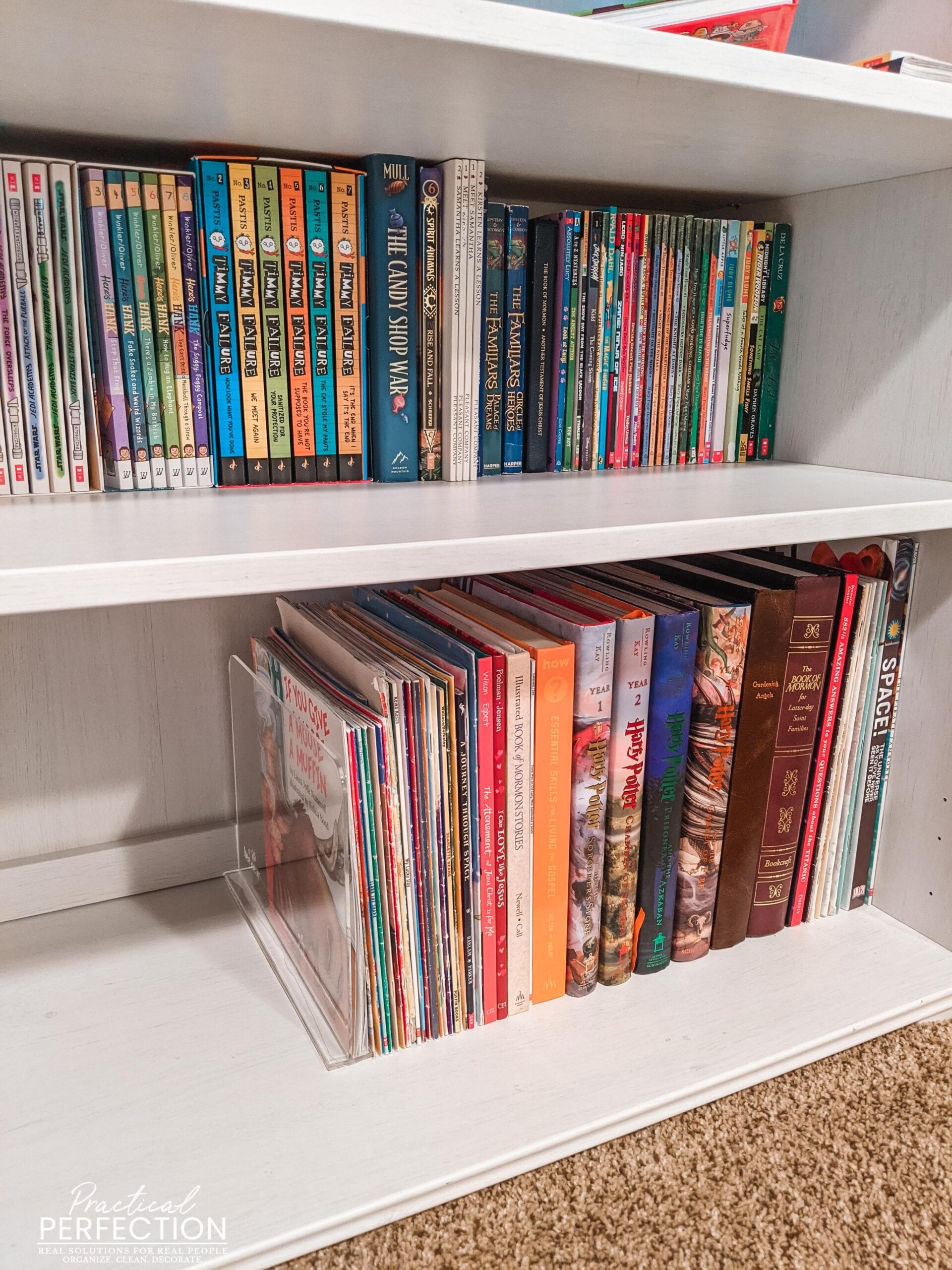 Acrylic Closet Shelf Transparent Bookcase Divider Partition Books