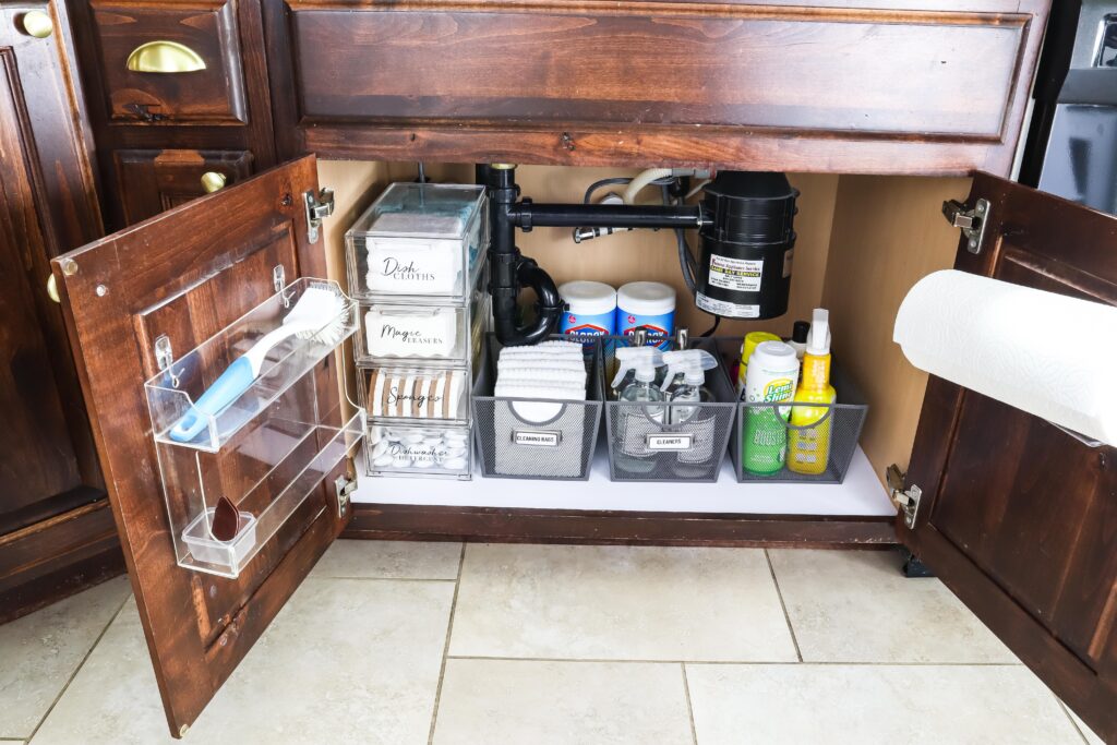 How to Organize the Cabinet Under the Kitchen Sink