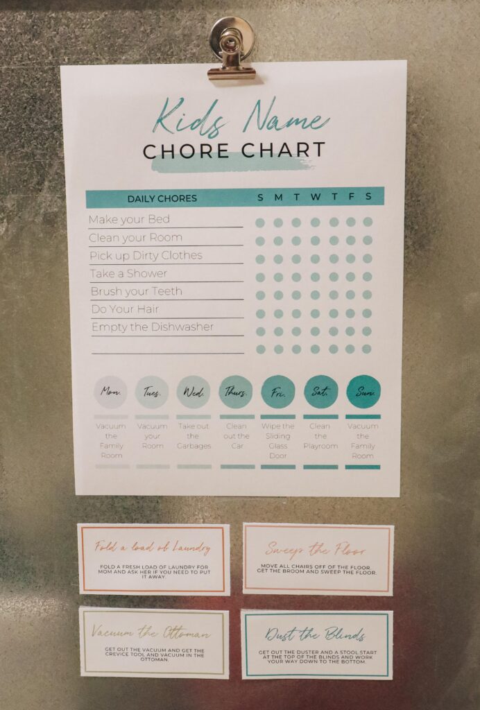 Free Kids Chore Chart Printable + 6 Tips For Success - Practical Perfection