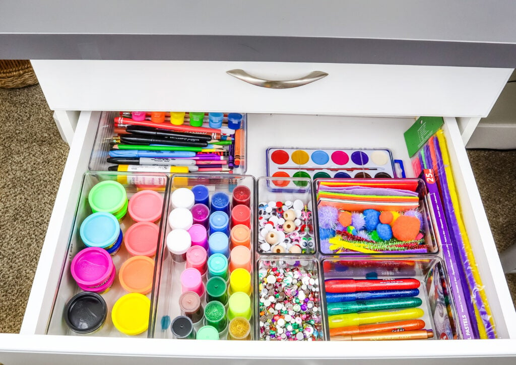 How to Organize Your Kids' Art Supplies - One Part Sunshine