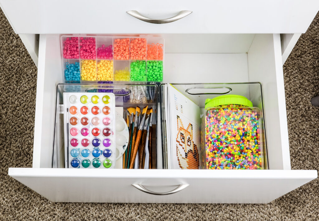A simple kids craft supply organization idea – Let's Live and Learn