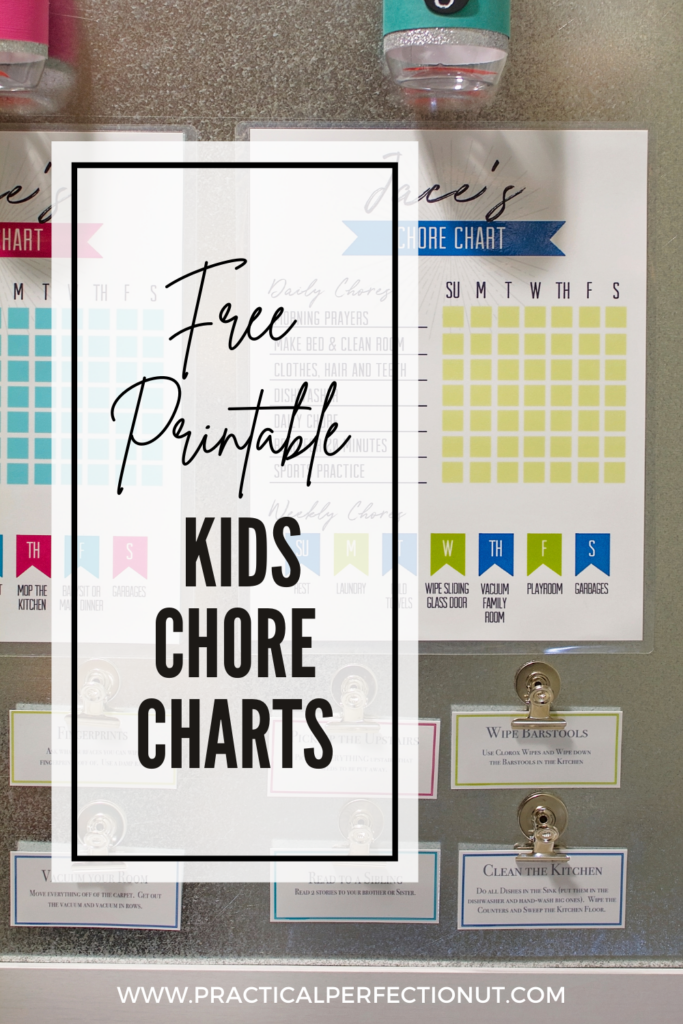 Colorful Printable Chore Chart for Kids - Simple Living Mama