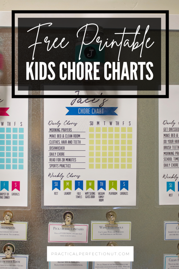 Minimalist Fillable + Printable Chore Chart – Five+Bright