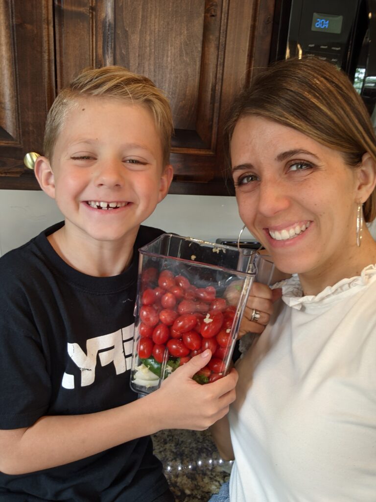 making salsa for a kids activity