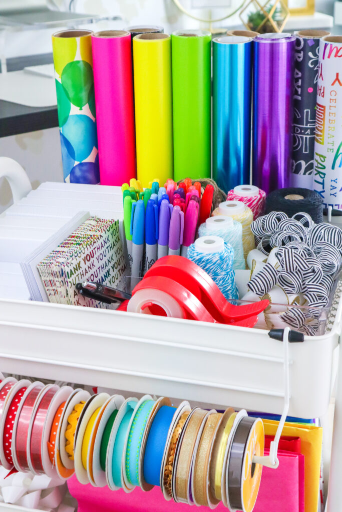 How to Create an Organized Gift Wrap Station on a Budget - Practical  Perfection