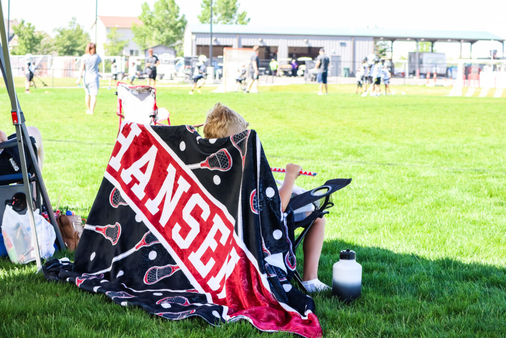 personalized lacrosse blanket gift for a lacrosse player