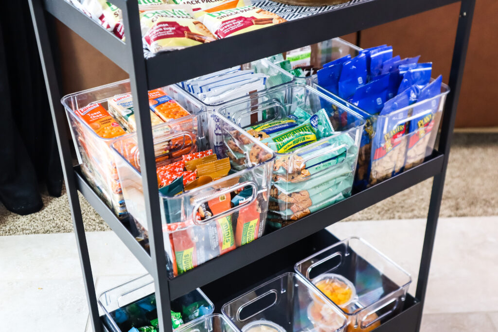 Kid pantry, Snack organizer, Snack station