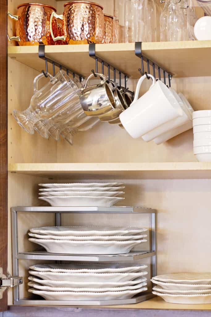 Coffee Mug and Plate Rack, Display Coffee and Tea Cup Rack and Wall Shelf ,  Kitchen Storage Shelf 