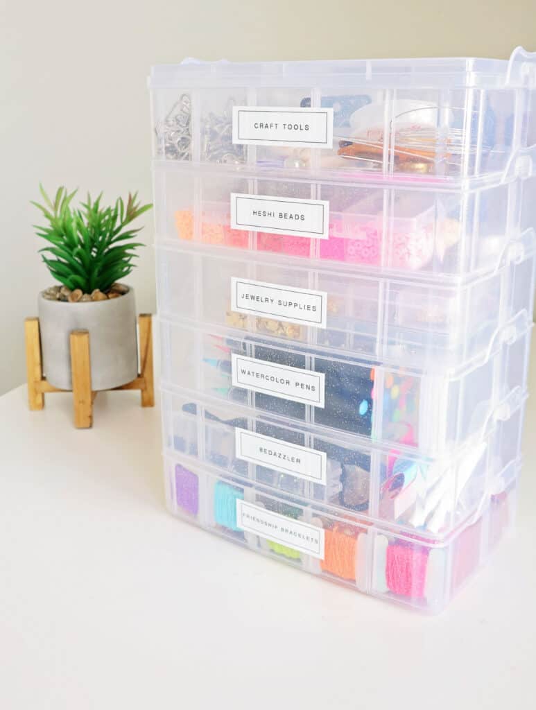 stackable container for art and craft supplies