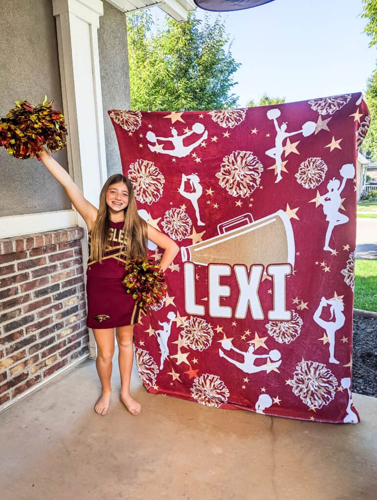 cheerleader gift blanket coach