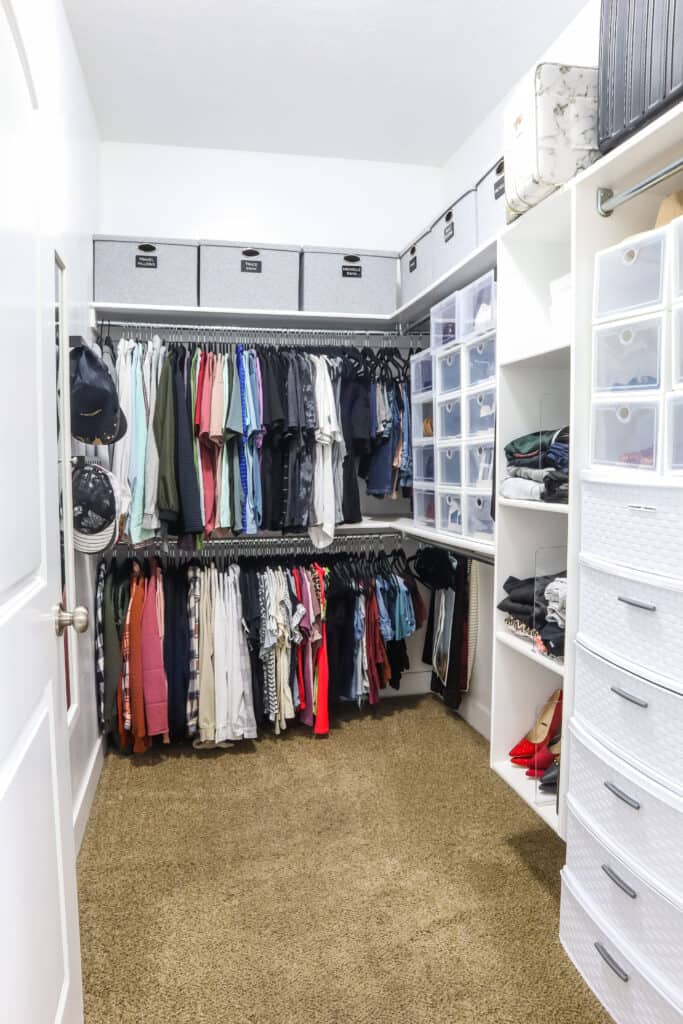 declutter the master closet