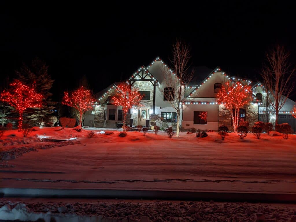 neighborhood Christmas lights