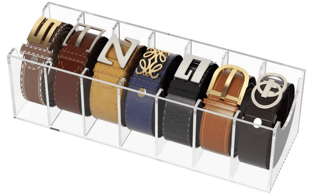 rolled belt organizer