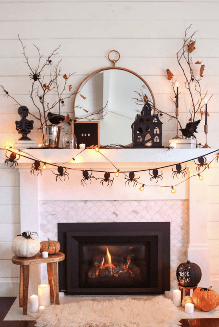 Get into the Halloween Spirit with These Festive Mantel Decorating Ideas