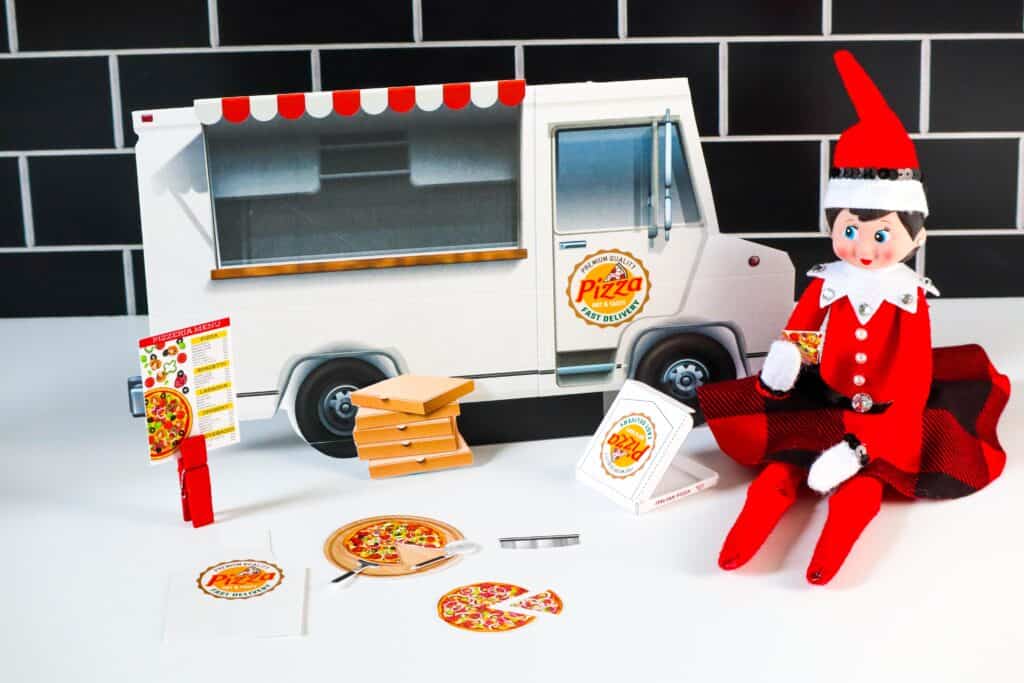 pizza truck elf on the shelf
