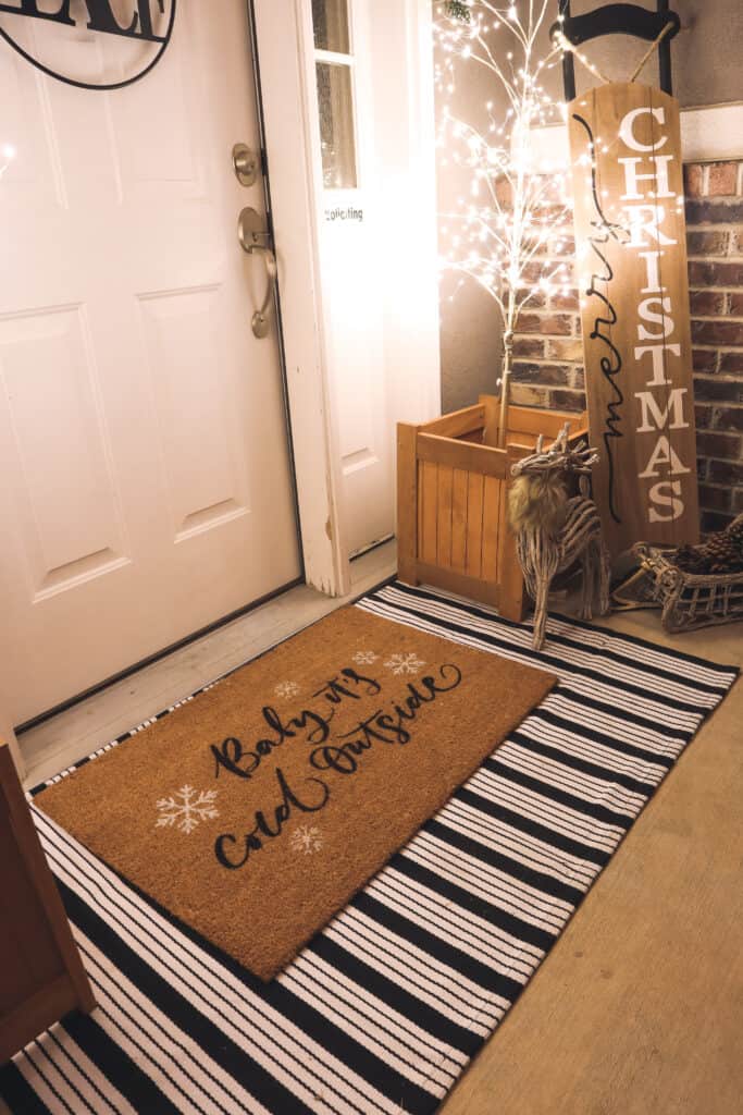 baby it's cold outside doormat