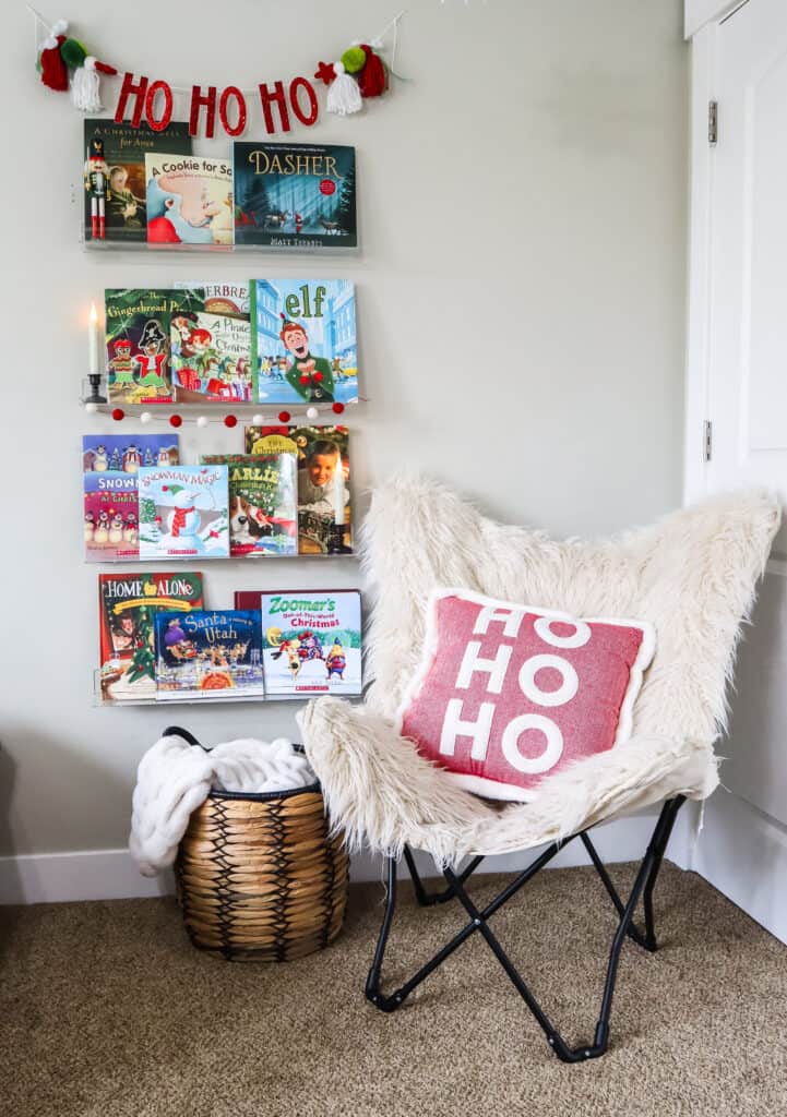 kids Christmas reading nook