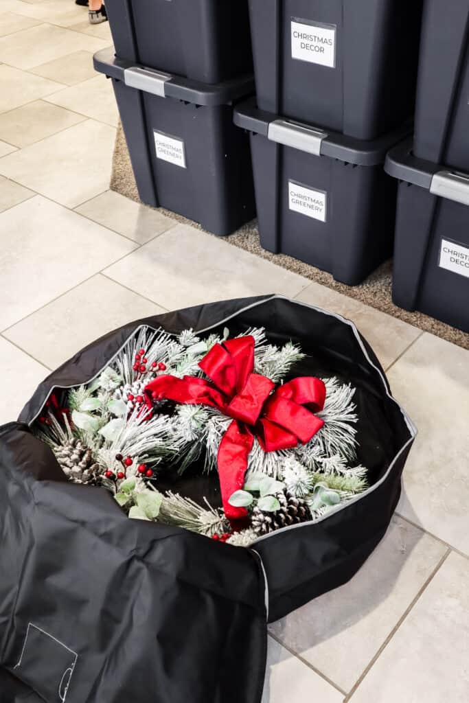 Christmas wreath storage bag