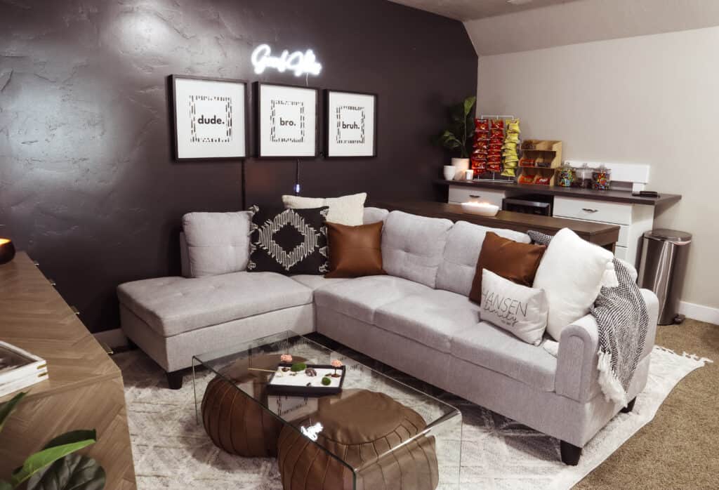 teen hangout room in a small space
