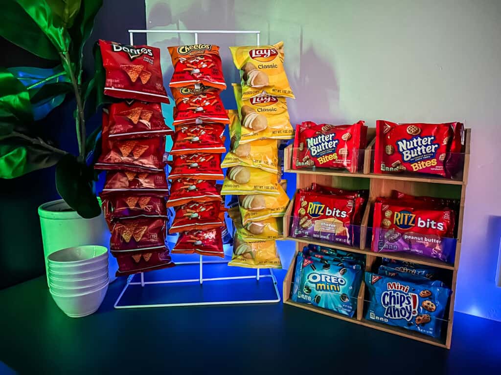chip stand for a teen snack station