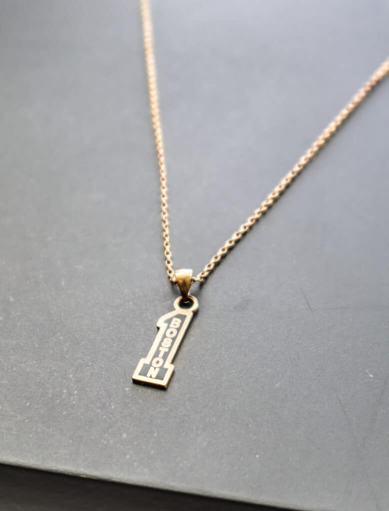 custom athlete number necklace