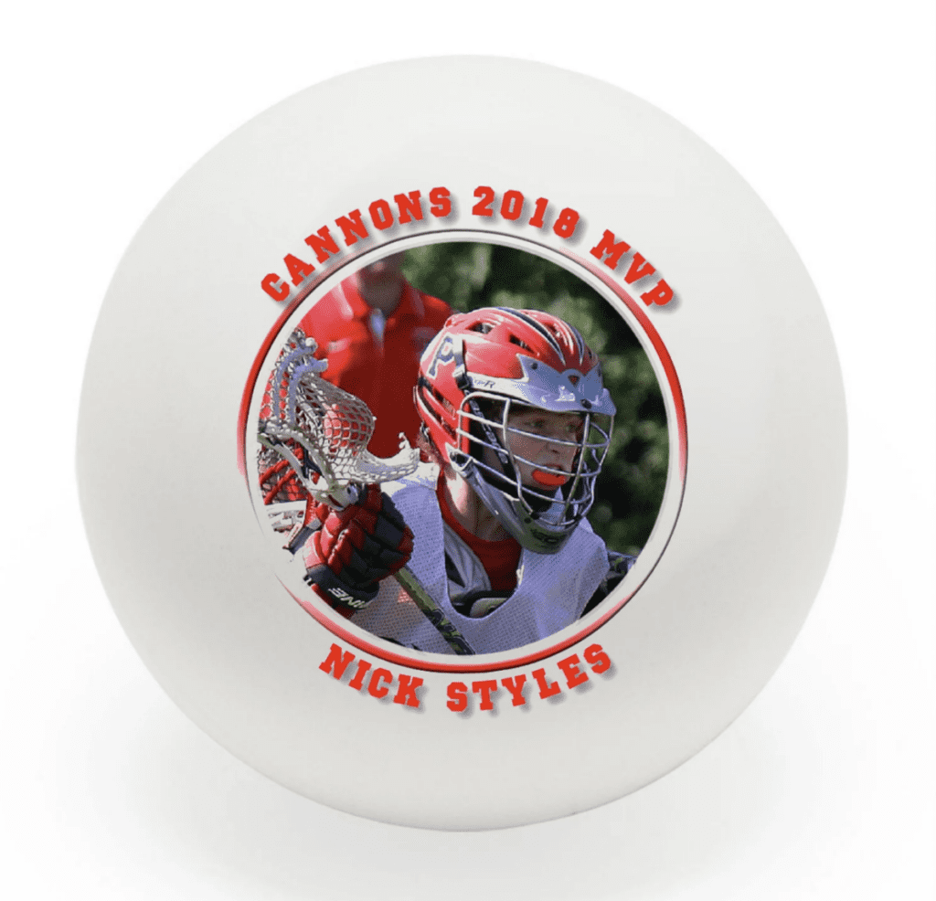 personalized lacrosse gift ball photo