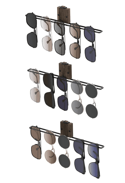 wooden sunglasses organizer