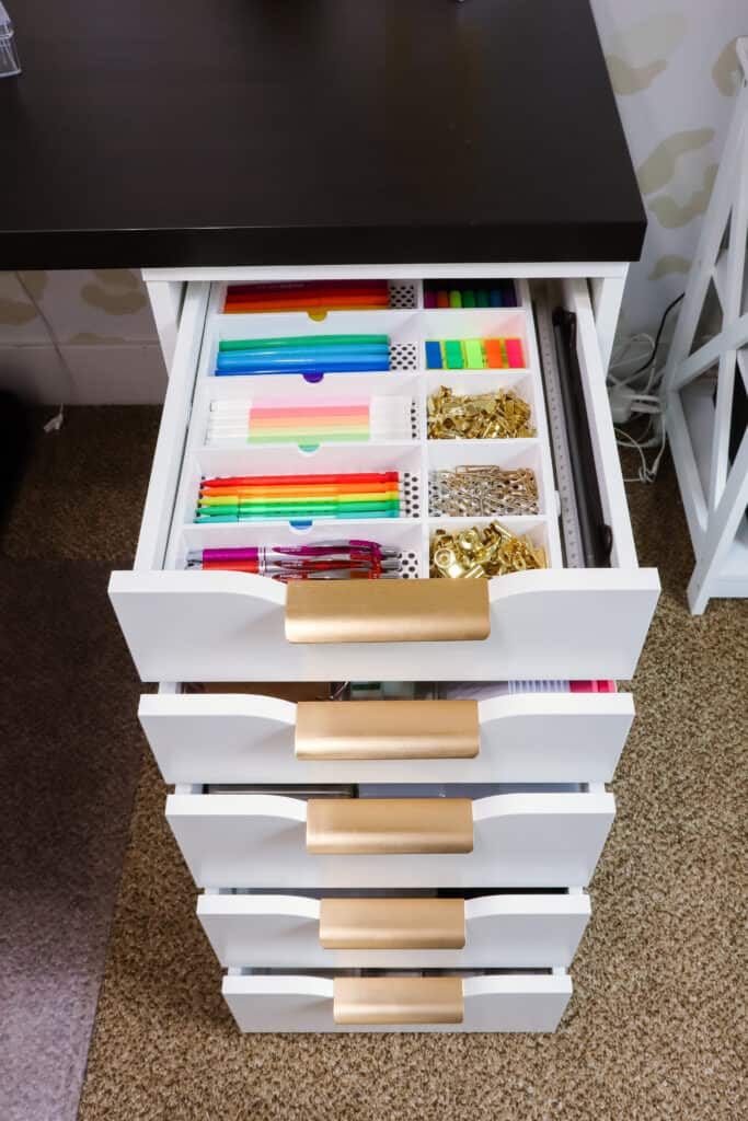 Office Drawer Organizing DIY with free materials