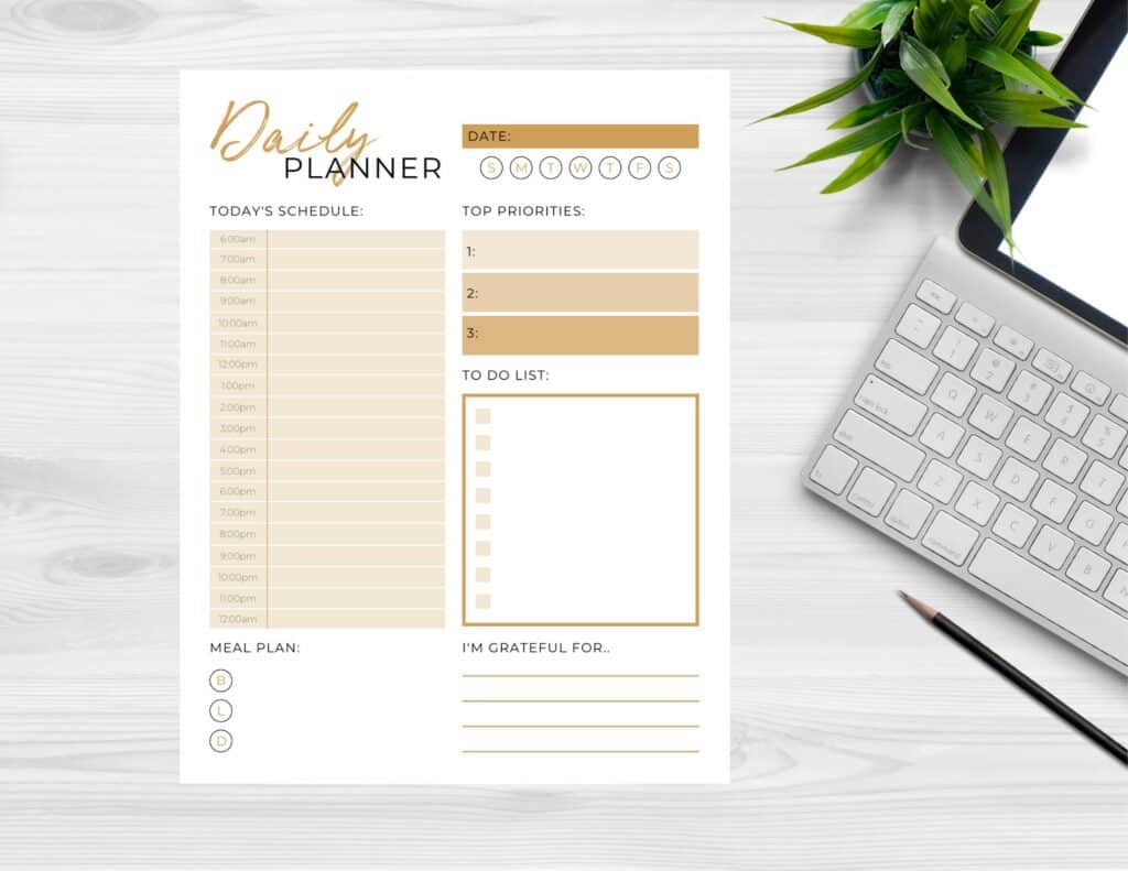 day planner template