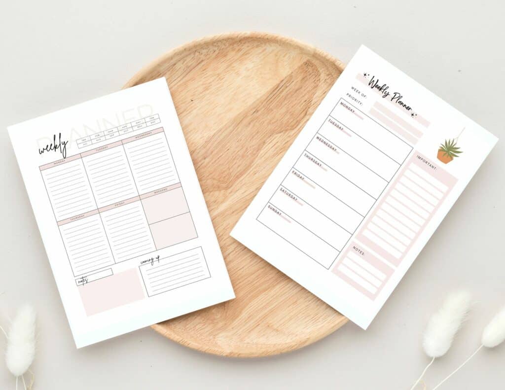 free weekly planner templates
