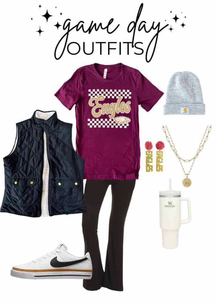 Eagles Game Day Outfit Inspo in 2023  Gameday outfit, Football game  outfit, Dunks outfit woman