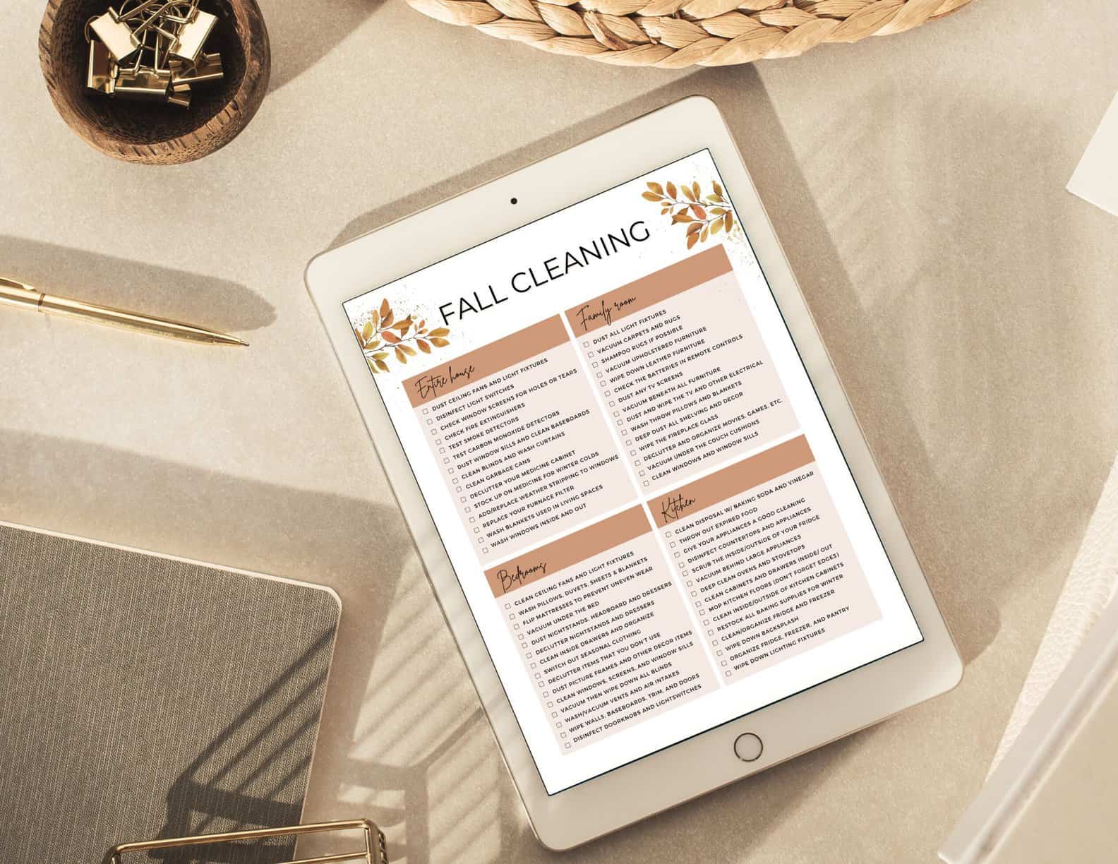 Prepare for Autumn with This Printable Fall Cleaning Checklist