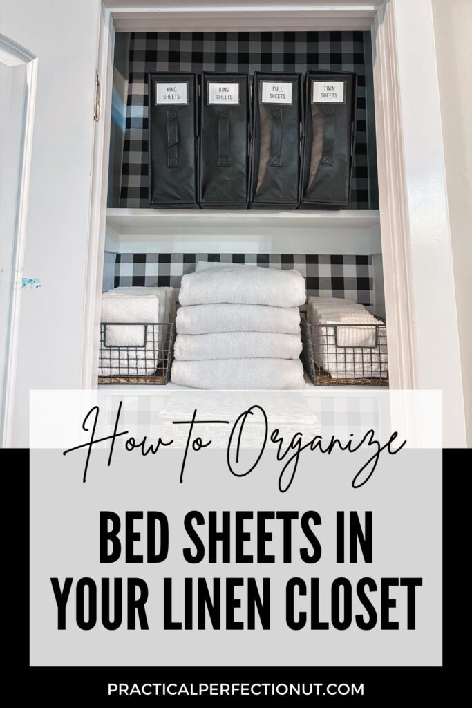 organizing bed sheets