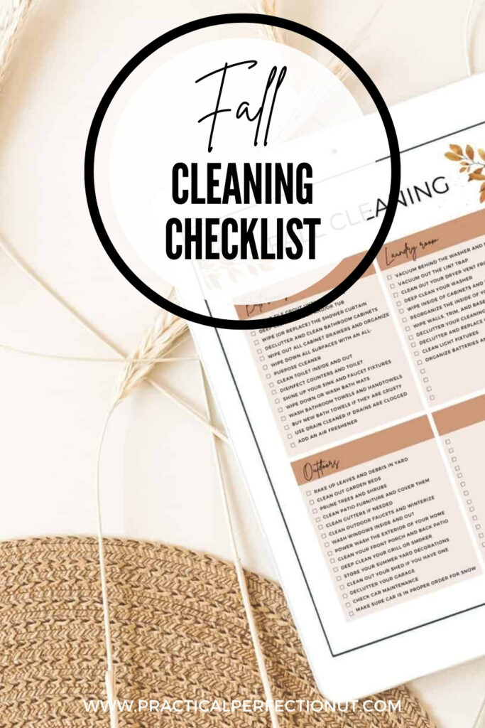 fall cleaning checklist printable