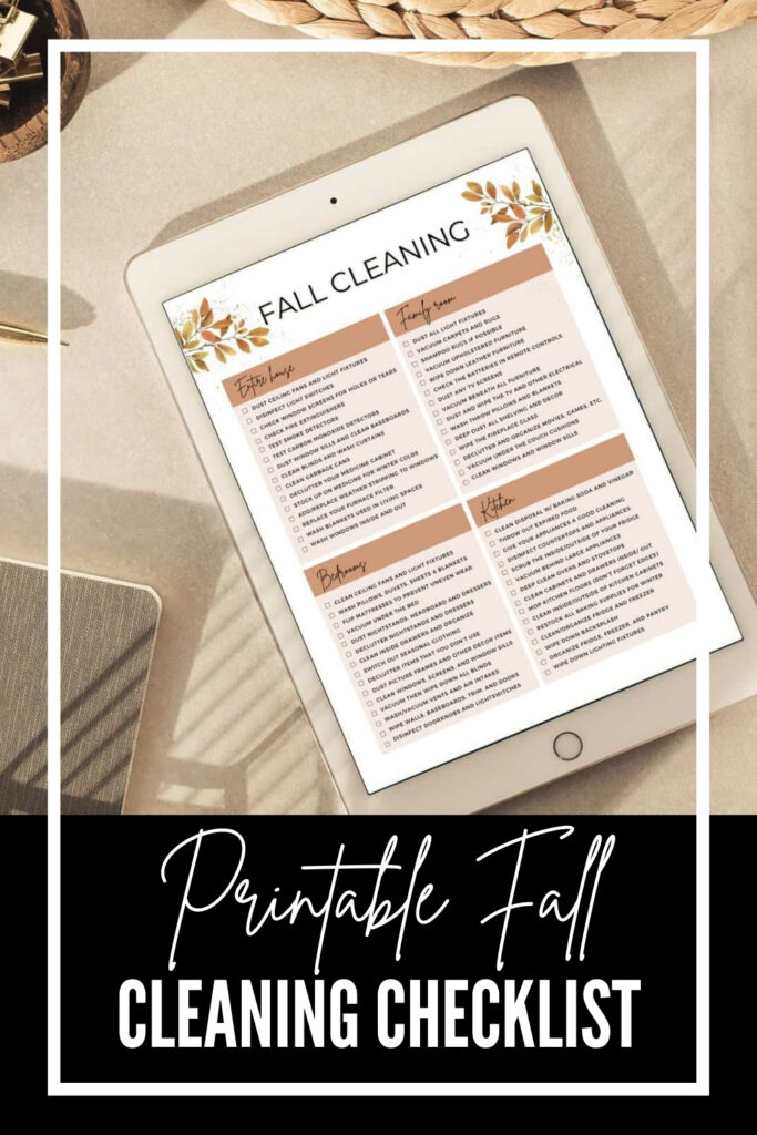 printable fall cleaning checklist