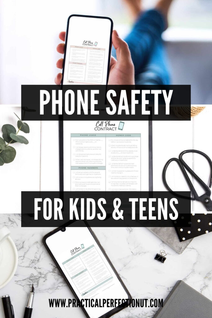 phone safety for kids and teens contract printable