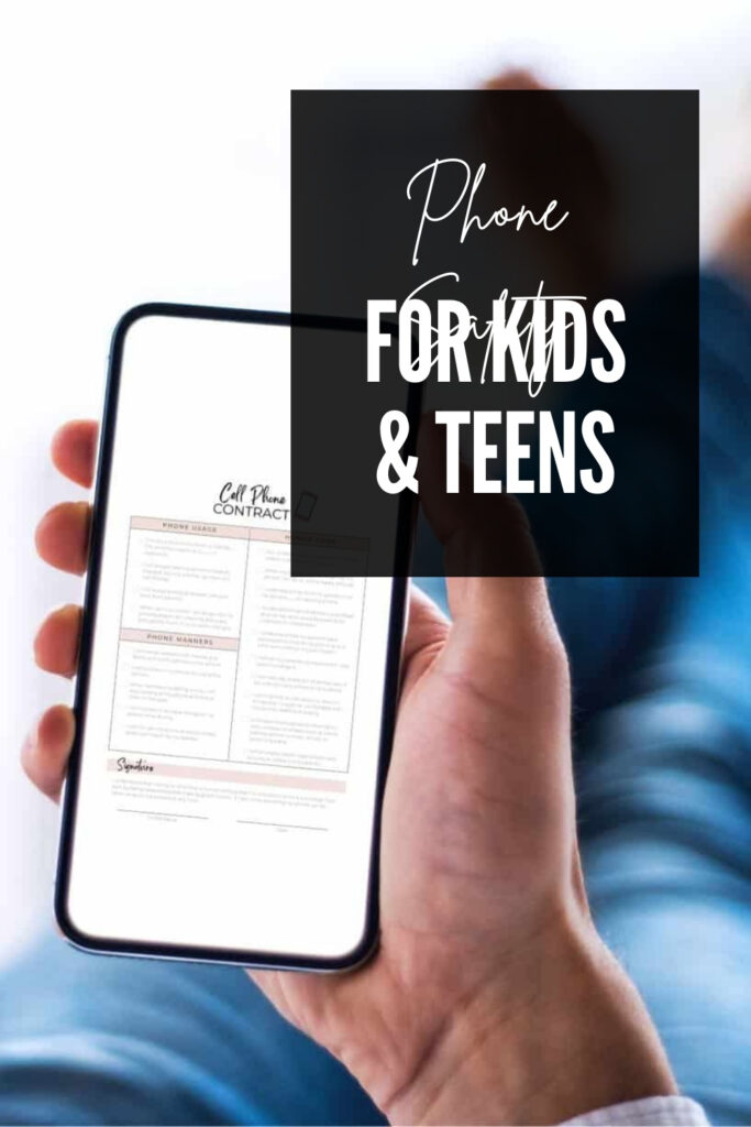 cell phone contract for kids and teens
